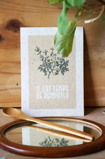 'Il est temps de rempoter' - papier kraft